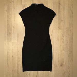 Size Small Black Knit Zara Mock Neck Dress